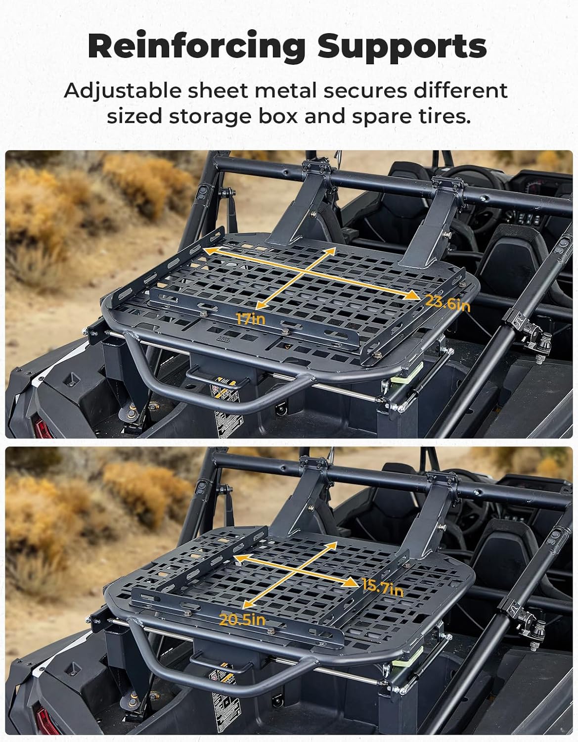 UTV Spare Tire Carrier for Polaris RZR XP 1000 / XP 4 1000 2024-2025