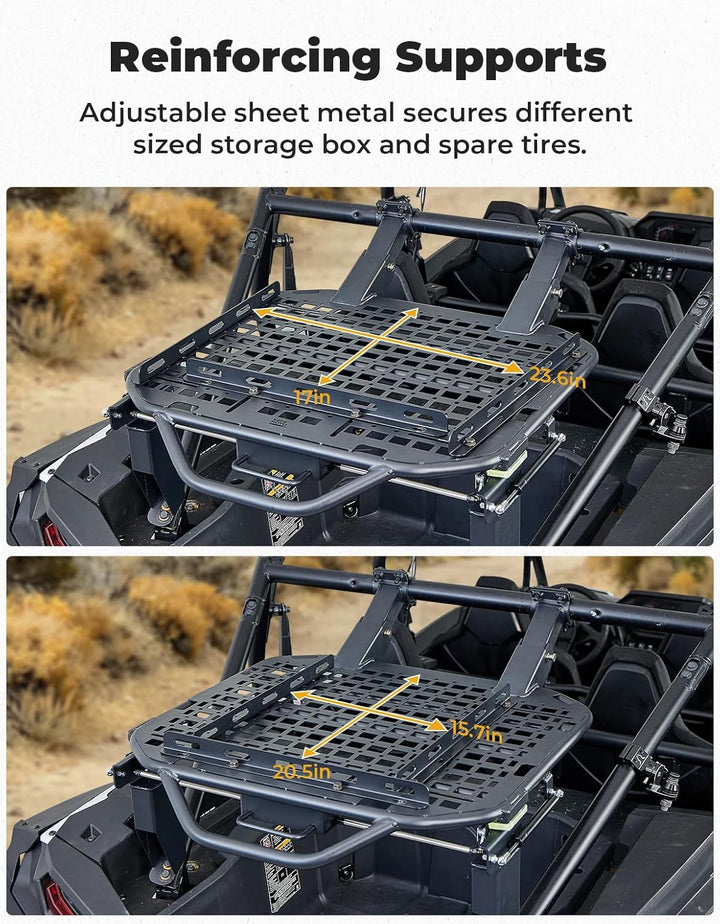 UTV Spare Tire Carrier for Polaris RZR XP 1000 / XP 4 1000 2024-2025