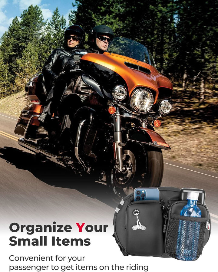 Motorcycle Backrest Bag Organizer Kit for Touring Softail