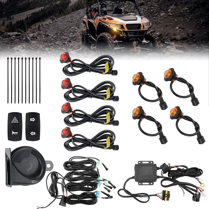 UTV Turn Signal Kit for Polaris, Can-Am, Kawasaki, CFMOTO