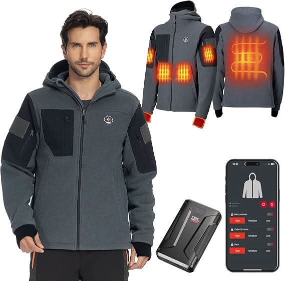 Heated Jacket with 12V 20000mAh Battery Pack