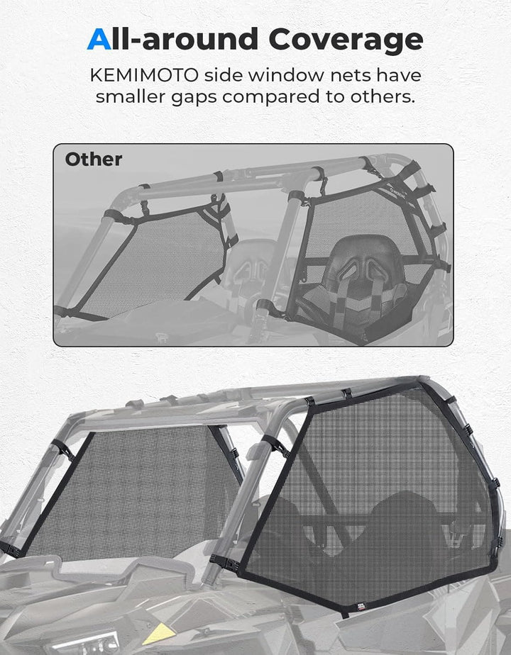 Mesh Shield Protective Door Net for 2014-2023 Polaris RZR XP 1000