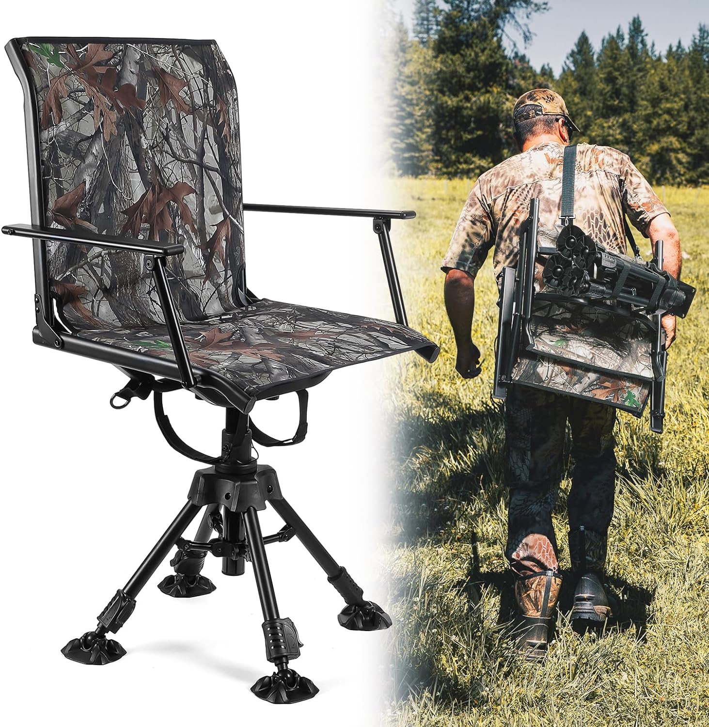 Swivel deer best sale stand chair