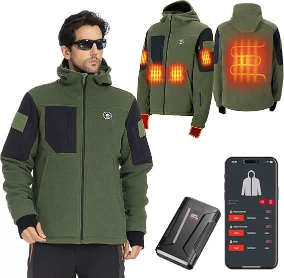 Heated Jacket with 12V 20000mAh Battery Pack