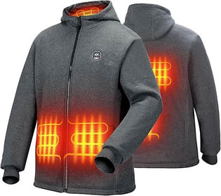 Sudadera con capucha térmica con paquete de batería de 12 V, sudadera con capucha térmica eléctrica para hombres y mujeres