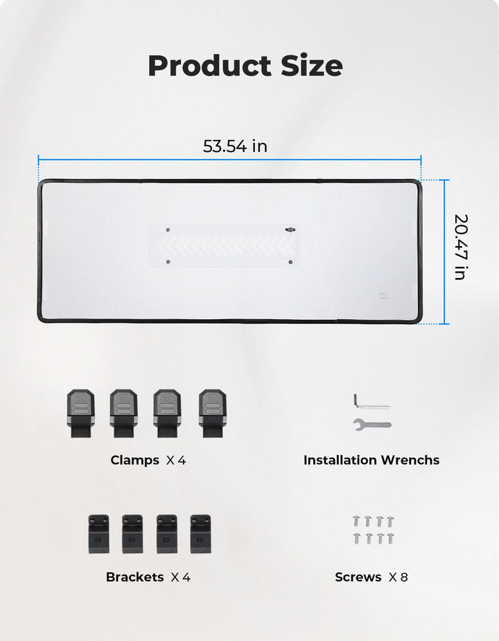 Rear Clear Windshield with Sliding Vents for Tracker 800SX