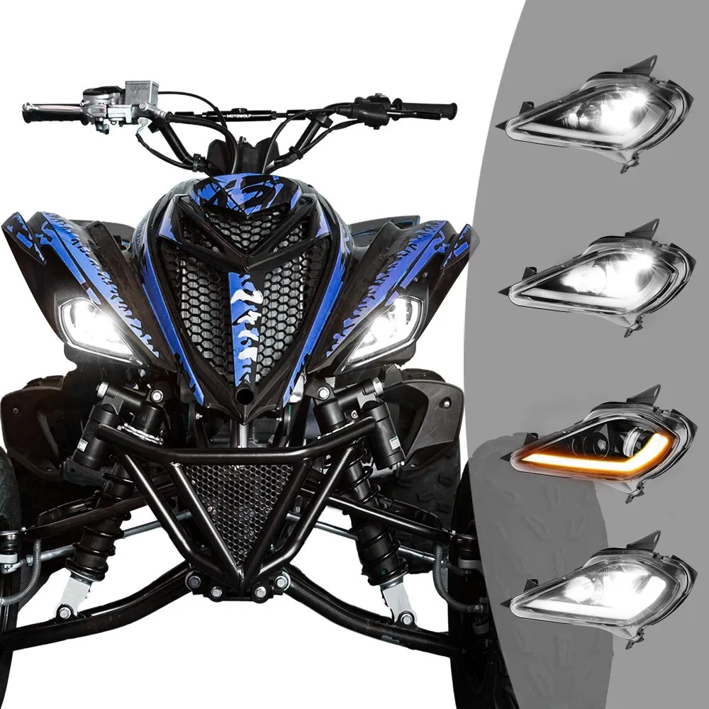 LED Headlights Set for 2006-2024 YAMAHA YFZ 450 RAPTOR 350 700 700R