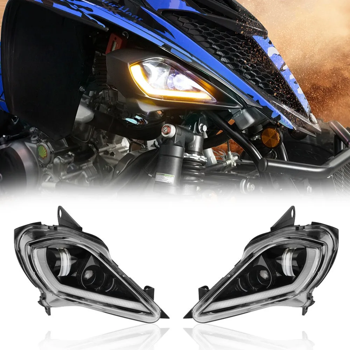 LED Headlights Set for 2006-2024 YAMAHA YFZ 450 RAPTOR 350 700 700R