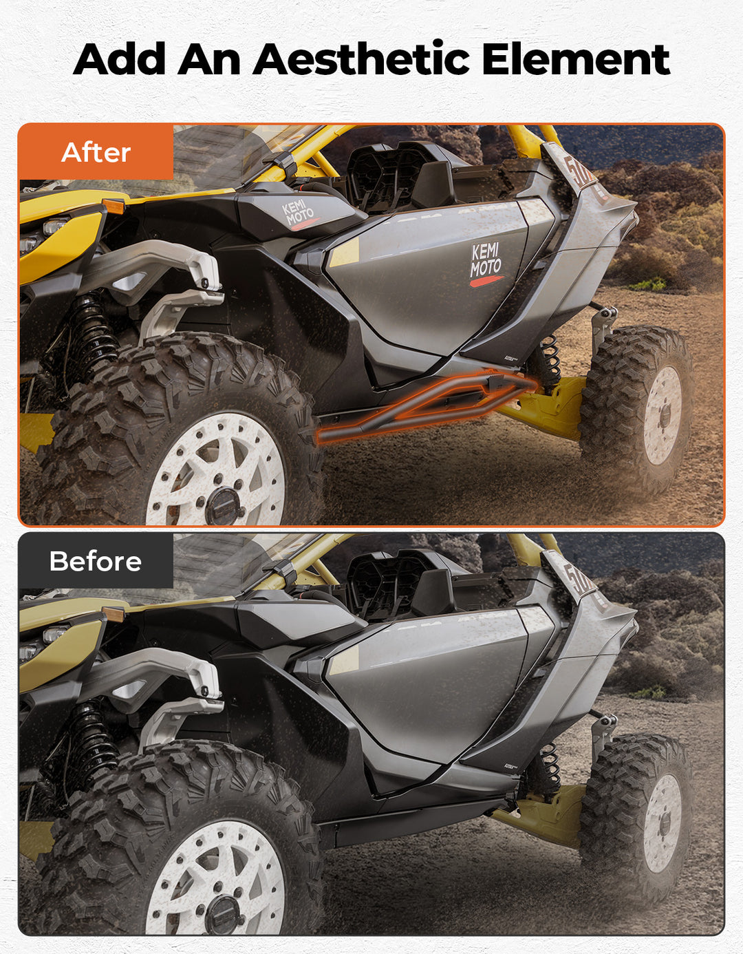 Nerf Bars Rock Sliders for Can-Am Maverick R 2024+