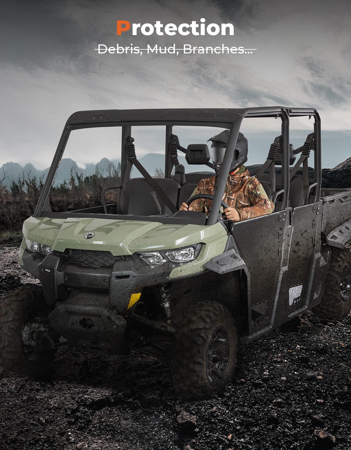 UTV Aluminum Half Doors for Can-Am Defender MAX