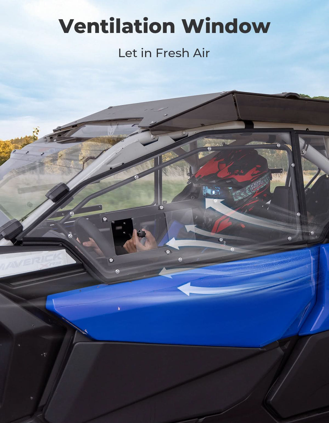 Kemimoto Ventilated Hard Upper Doors for Can-Am Maverick X3 MAX