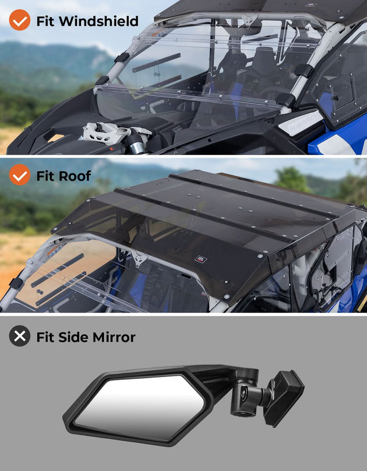 Kemimoto Ventilated Hard Upper Doors for Can-Am Maverick X3 MAX