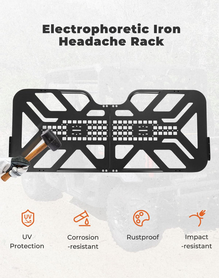 Kemimoto Headache Rack Assembly for Can-Am Defender