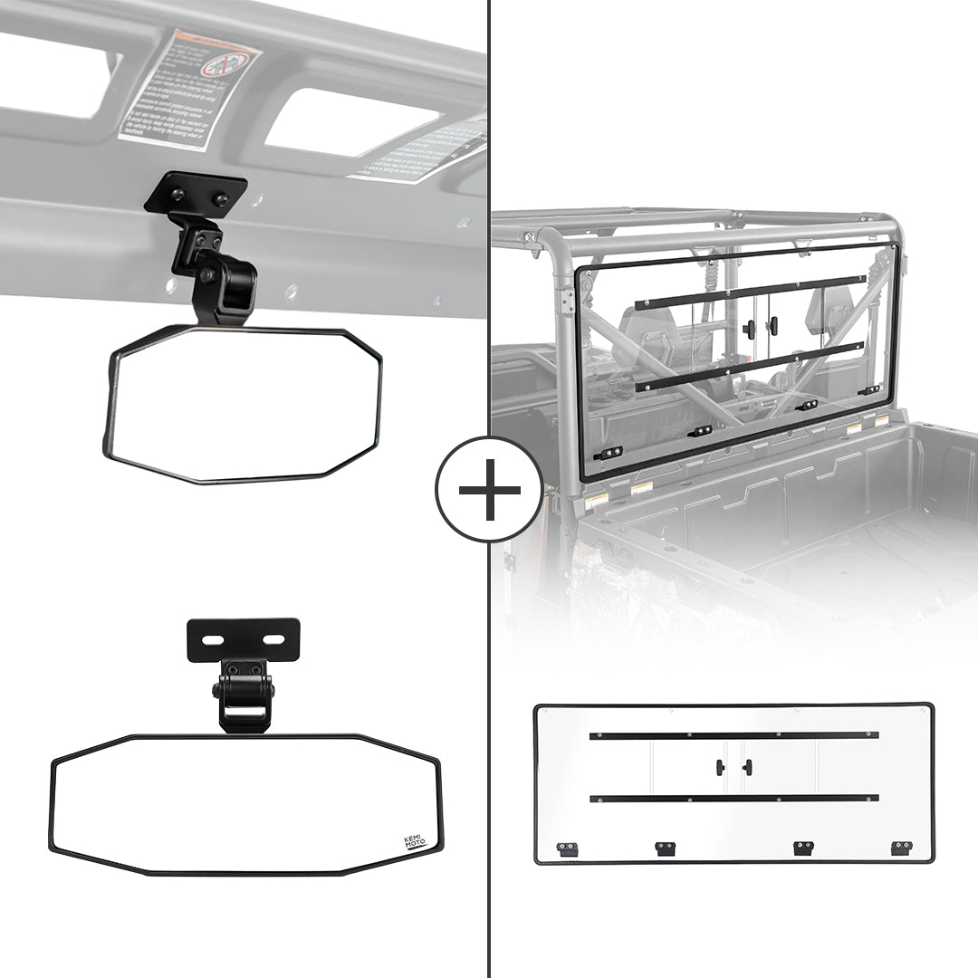 Airflow Sliding Vented Rear Windshield & Rear Mirros for CFMOTO UFORCE 1000 - Kemimoto