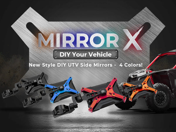 Aluminum CNC UTV Side Mirrors - Kemimoto