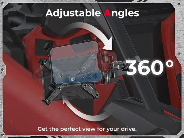 360° Adjustable UTV Side Mirrors - Kemimoto