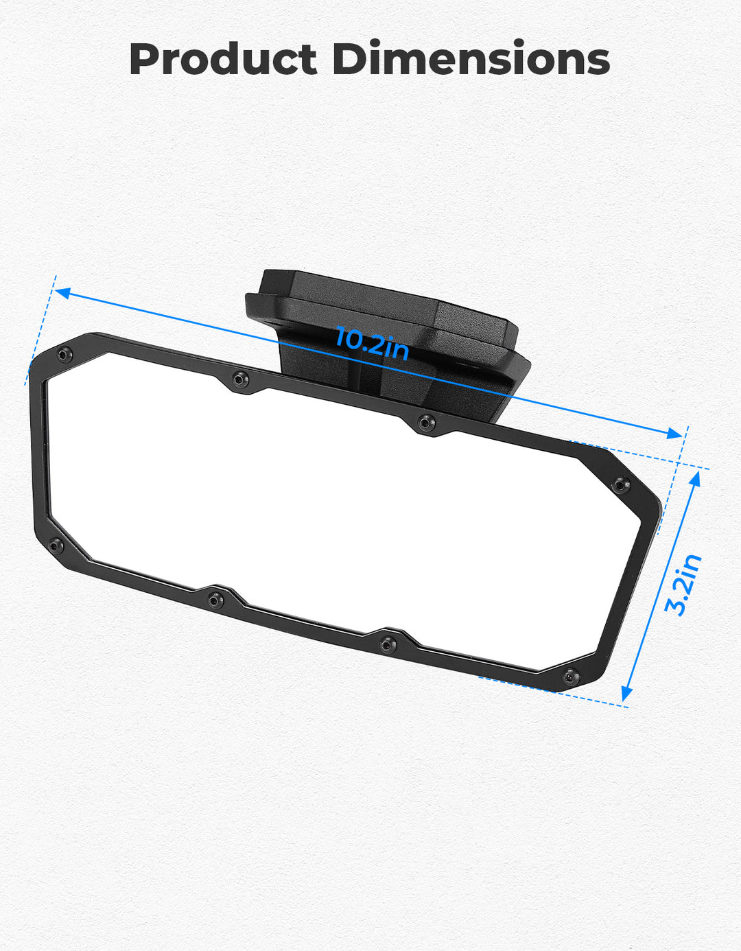 10.2'' Width Center Mirror for Polaris XPEDITION XP/XP 5/ ADV/ADV 5