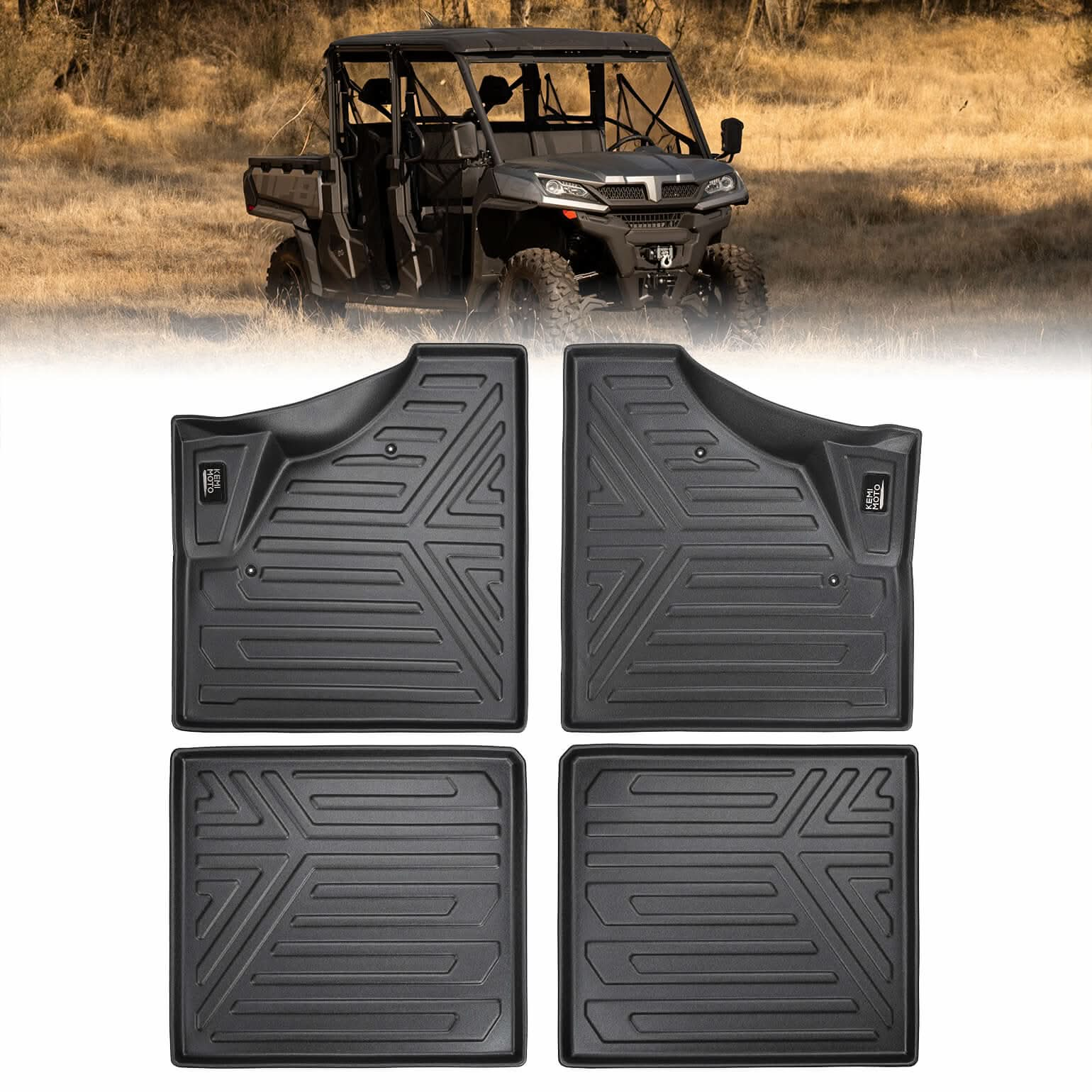 4 PCS Anti-Slip Floor Mats for CFMOTO UFORCE 1000XL - Kemimoto