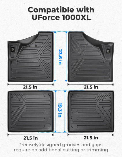 4 PCS Anti-Slip Floor Mats for CFMOTO UFORCE 1000XL - Kemimoto