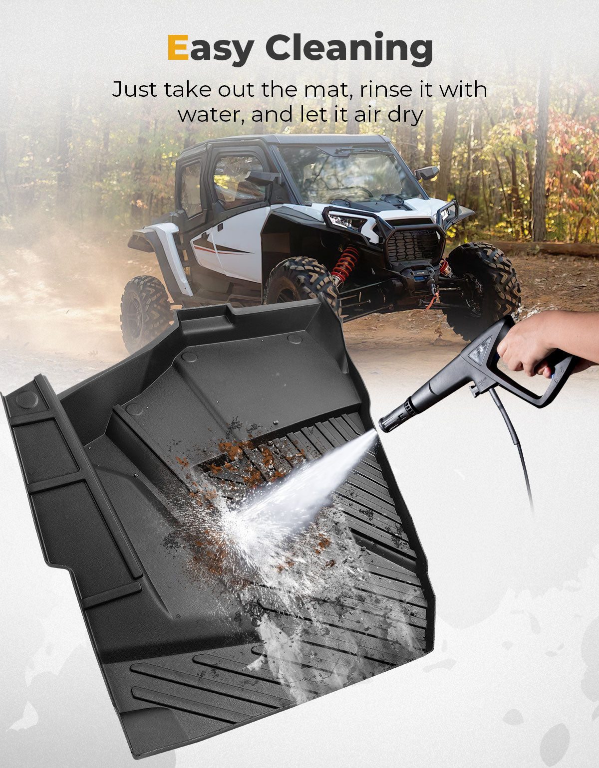 Front TPE Floor Mats for Polaris RZR XP 1000/4 1000 2024-2025