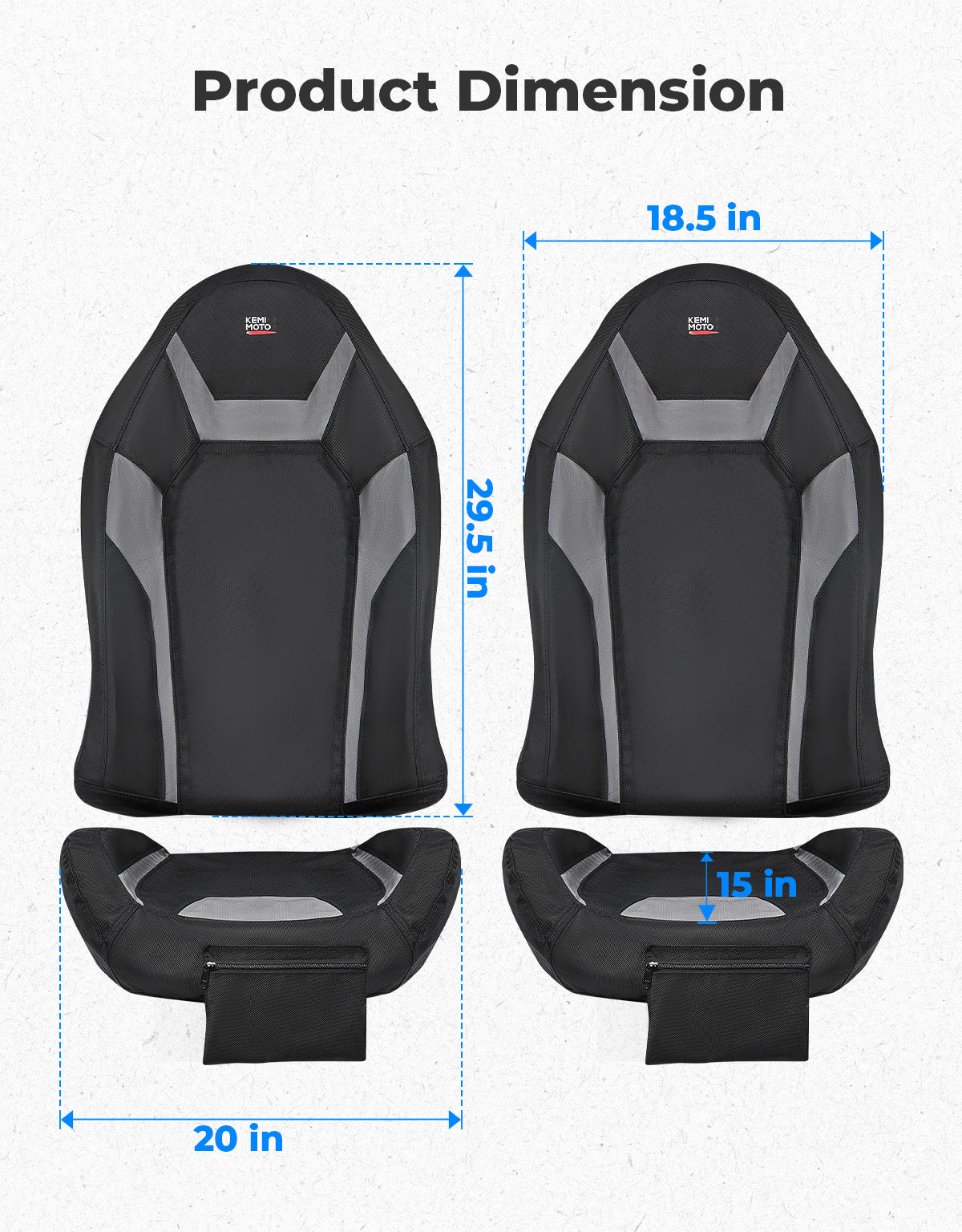 Seat Covers Water-Resistant 1680D for Polaris RZR XP 1000/Turbo 2014-2023