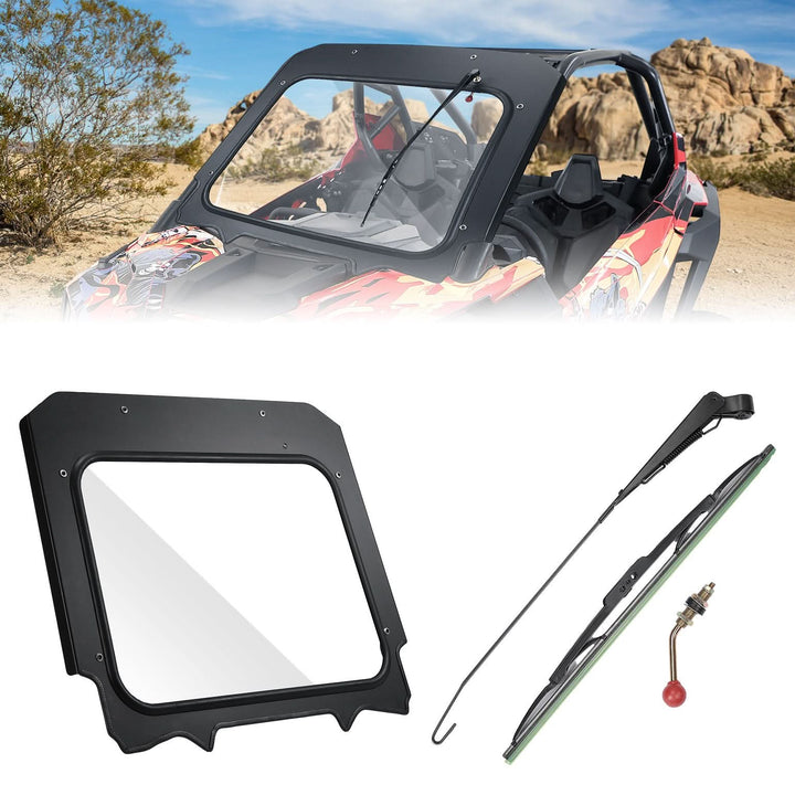 Glass Windshield with Manual Wipers for Polaris RZR PRO XP / RZR Turbo R 2020-2024