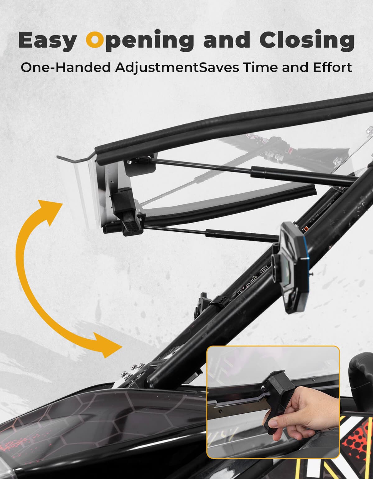 Folding 2-in-1 Flip Windshield for CFMOTO ZForce 950