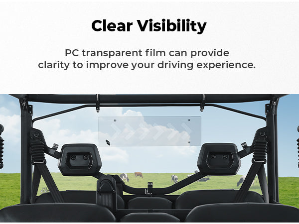 Rear Windshield w/ Vented Sliding Panel for Can Am Defender