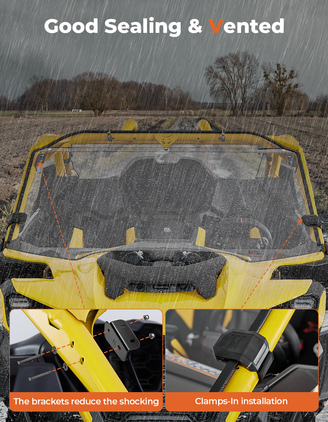 Front Full Windshield for Can Am Maverick R 2024+