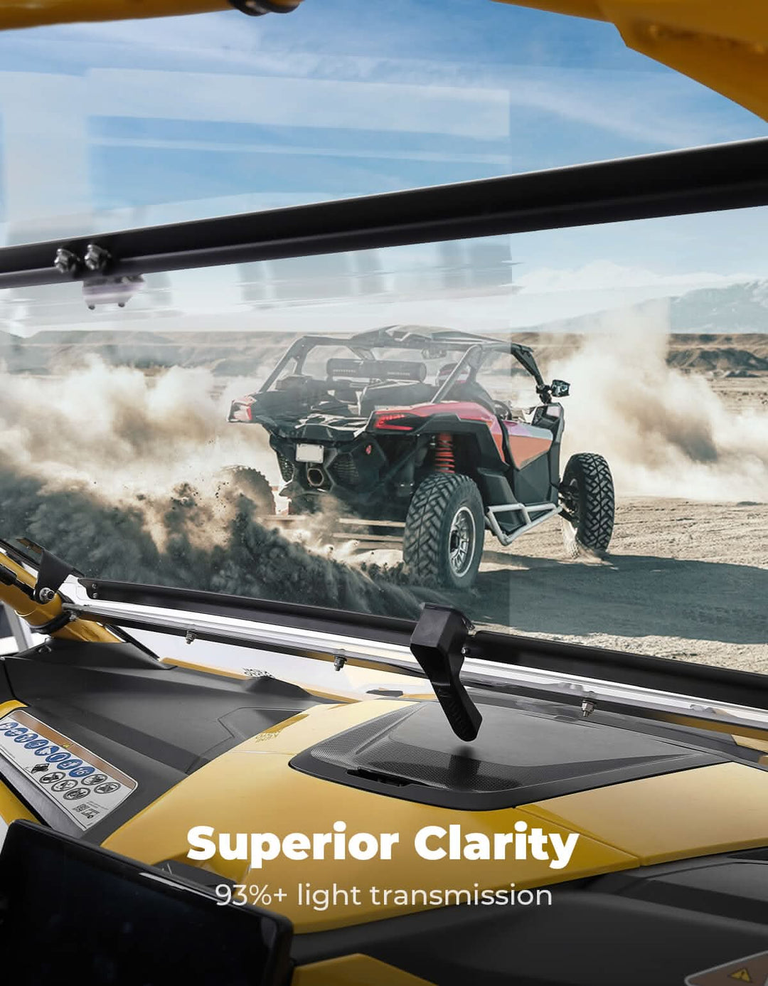 Flip Windshield Scratch Resistant for Can-Am Maverick R 2024+