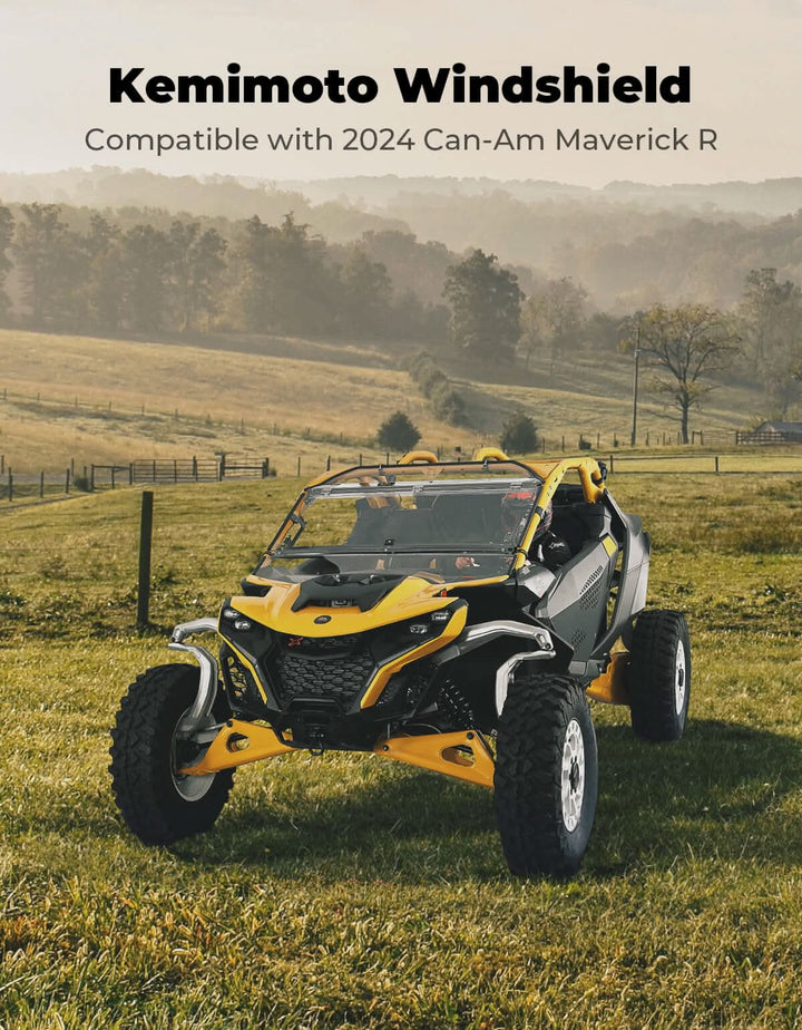 Flip Windshield Scratch Resistant for Can-Am Maverick R 2024+