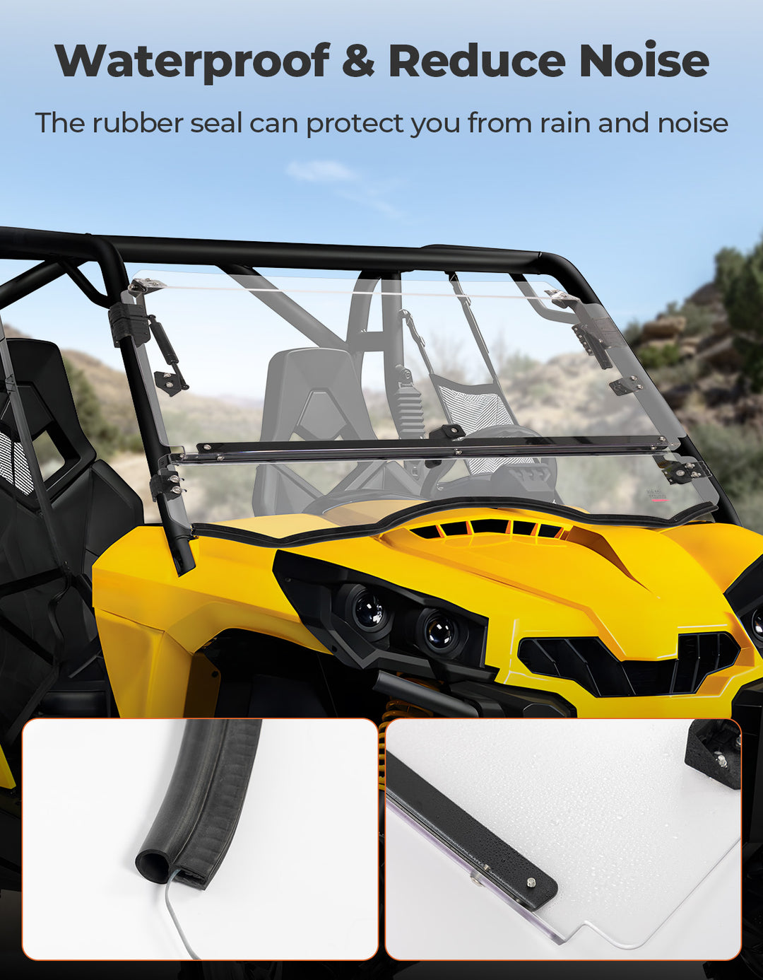 Flip Windshield for Can-Am Commander, Maverick Sport & Trail