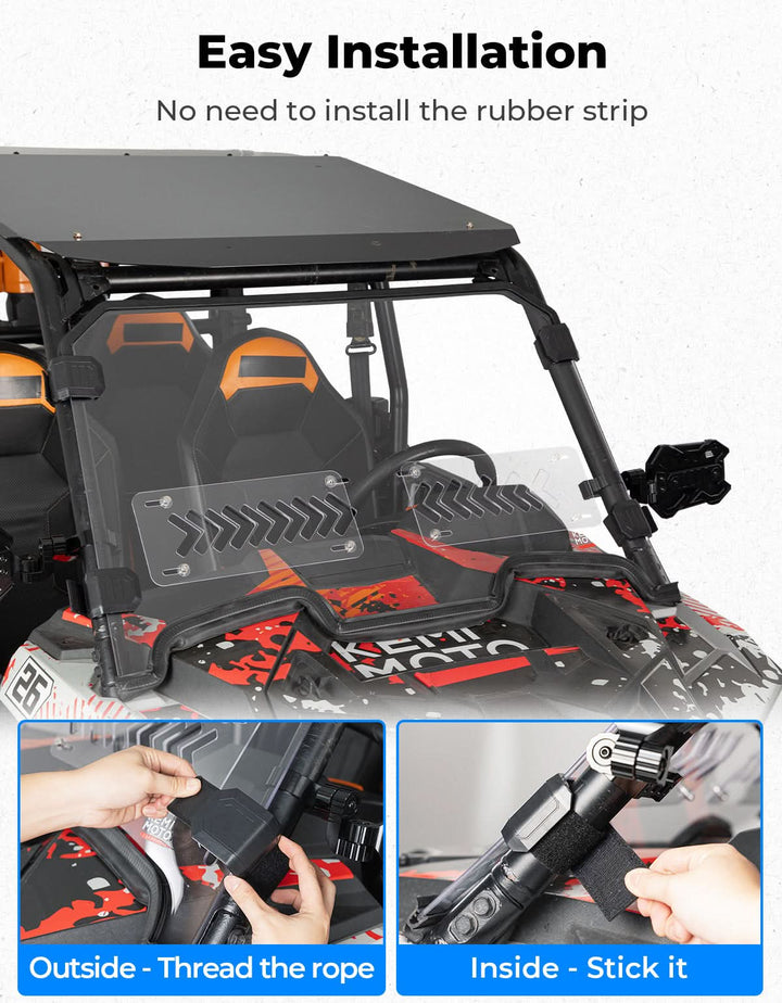 Front Windshield 2-IN-1 Vented for Polaris RZR XP 1000 / RZR XP Turbo 2019-2023