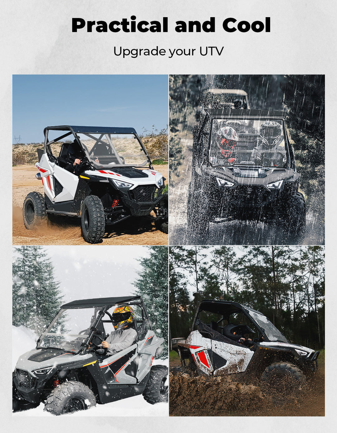 Flip Windshield for 2022+ Polaris RZR 200