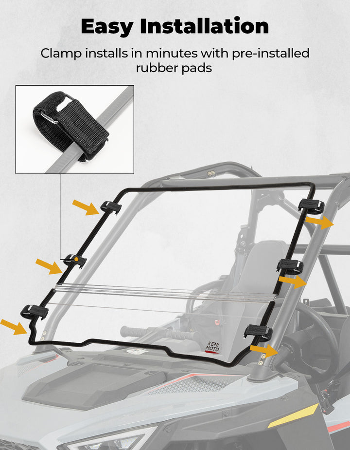 Flip Windshield for 2022+ Polaris RZR 200