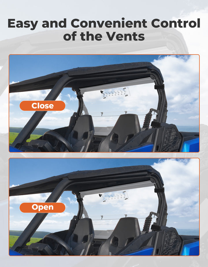 Vented Rear Windshield for Can-Am Commander | Maverick Sport Trail