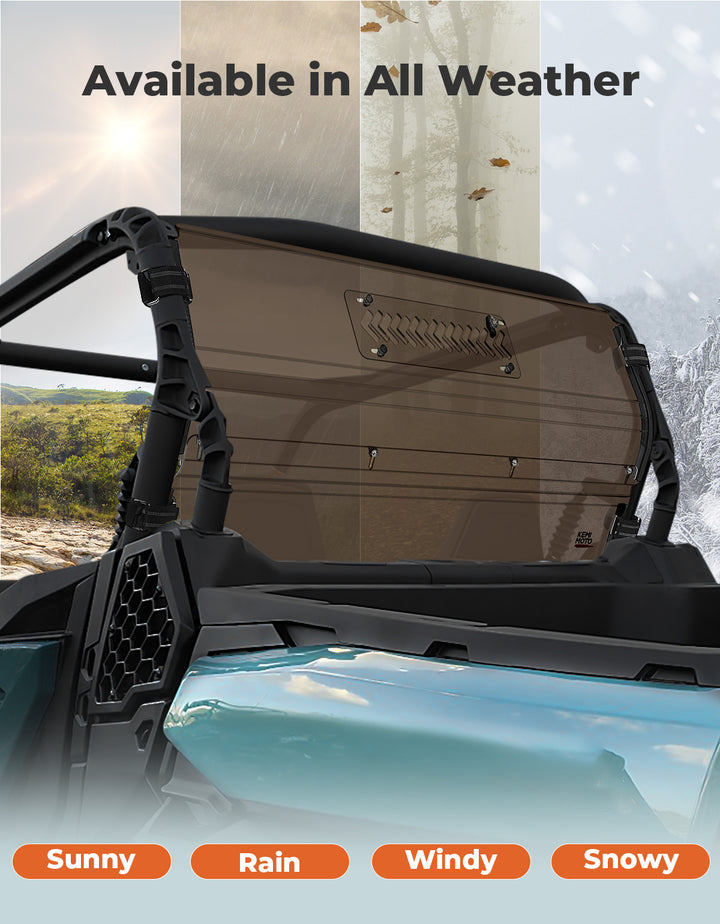 Vented Tinted Rear Windshield for Can-Am Commander | Maverick Sport Trail