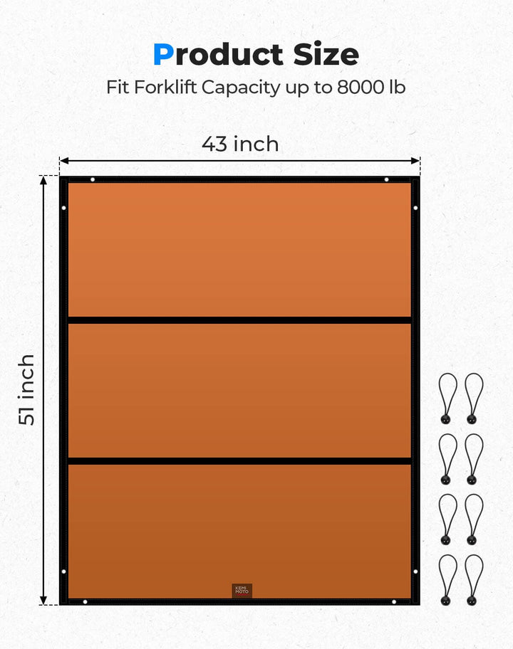 Forklift Anti-UV Shade Cover Waterproof 51in x 43in