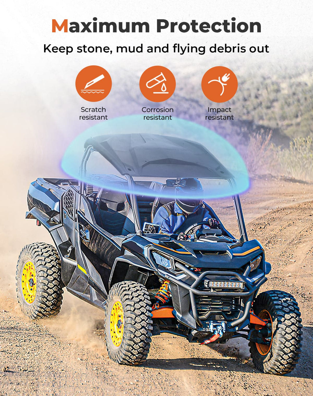 Upgrade Hard Roof for Can-Am Maverick Sport Trail Commander