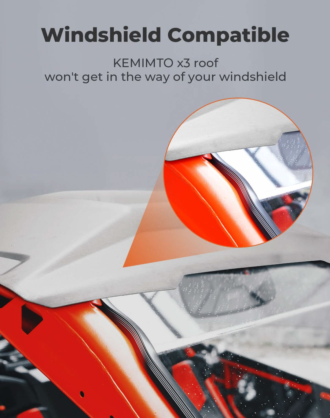 Kemimoto Aluminum Silver Roof for Can Am Maverick X3 2017-2025