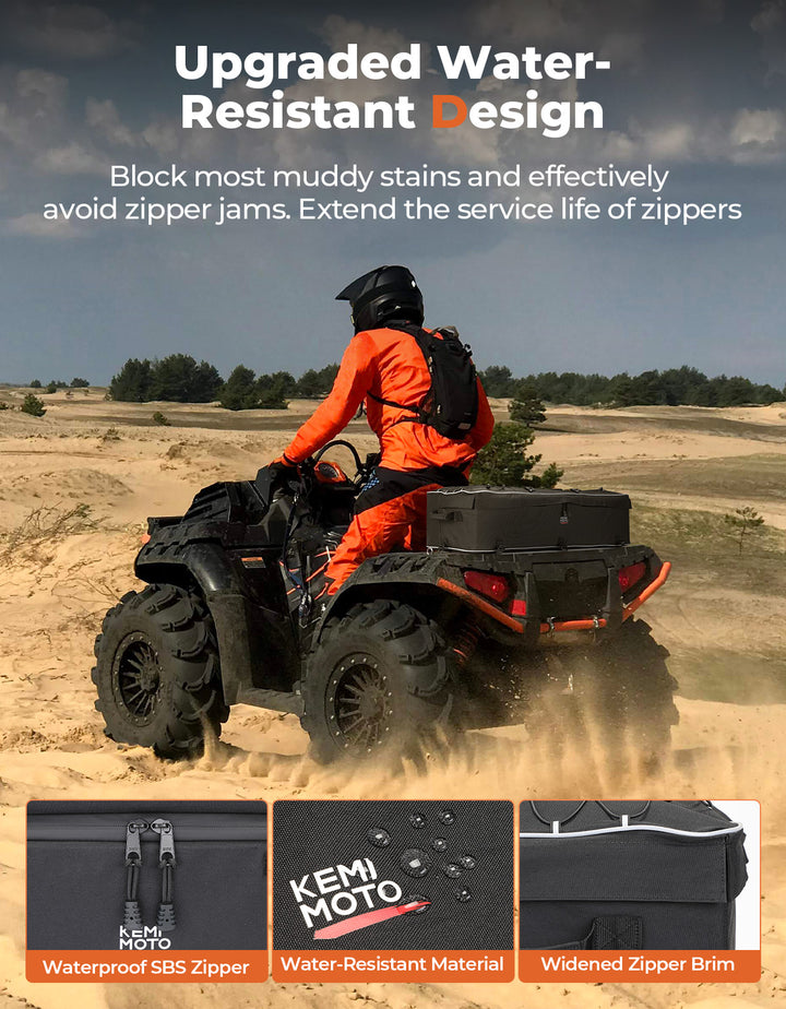 55L ATV Rear Storage Bags w/ Seat Cushion for Sportsman Scrambler TRX FourTrax