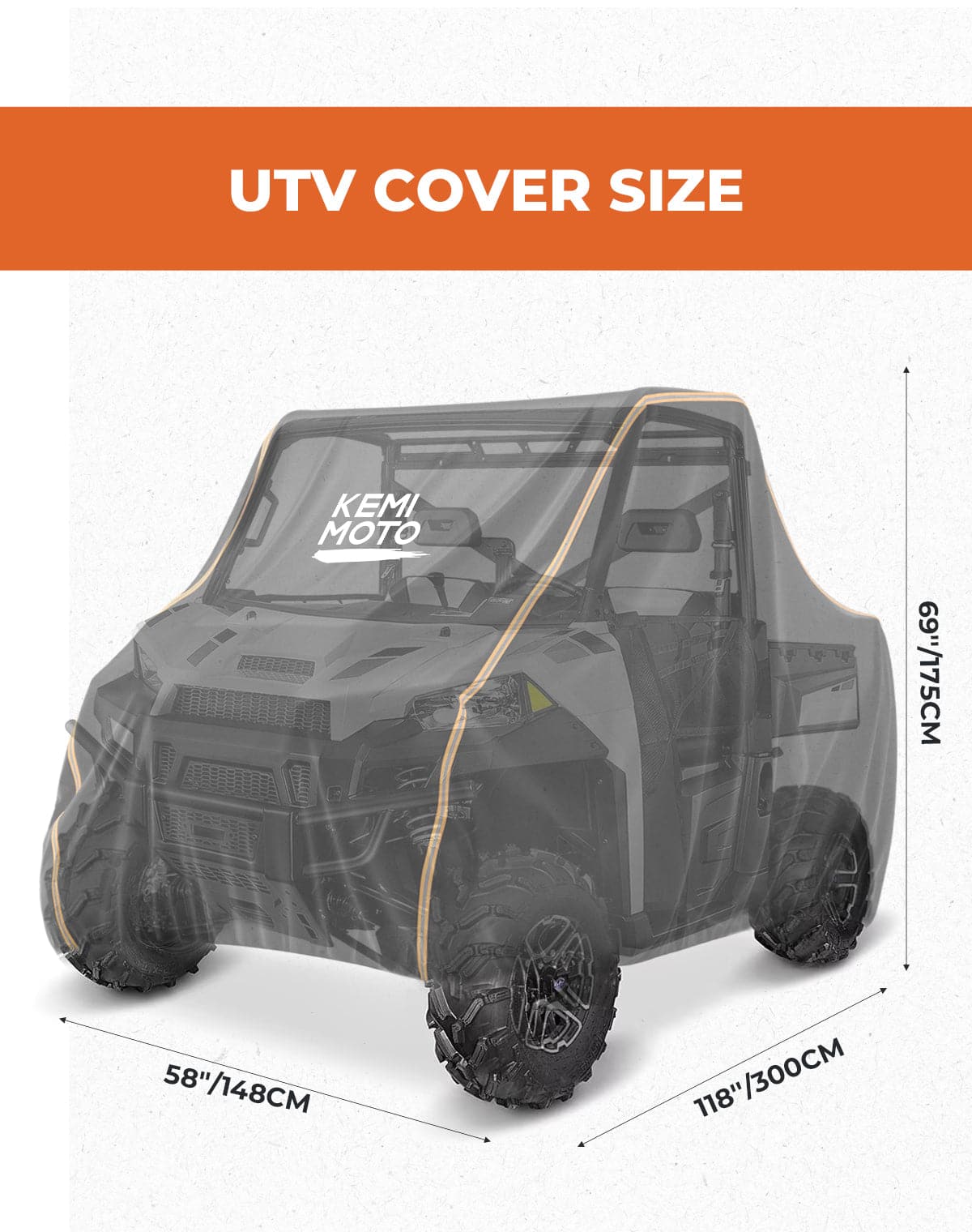 2-3 Seater UTV Cover for Ranger 570/500, ZForce 800