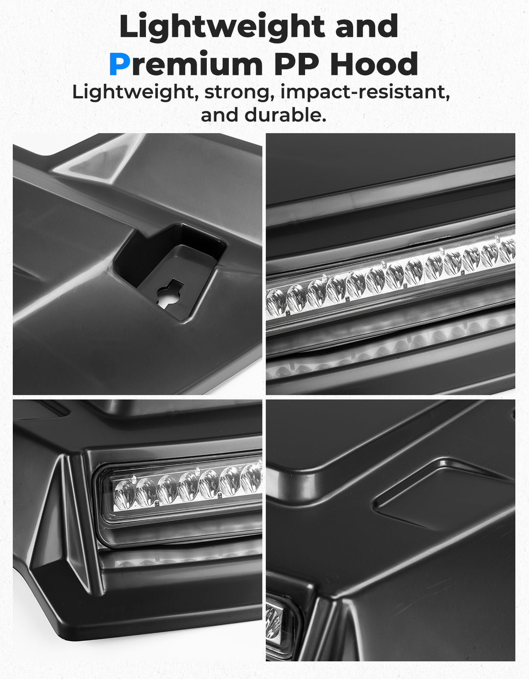 Sport Hood Scoop with LED Spot Light for Pioneer 1000 3P|5P|6P 2016-2024