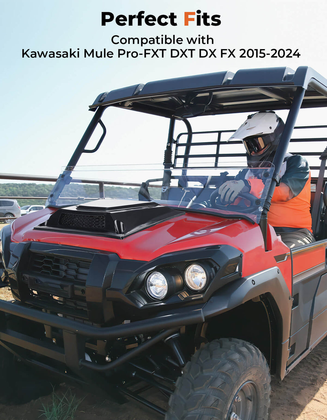 UTV Hood Scoop for Kawasaki Mule Pro FXT DXT DX FX