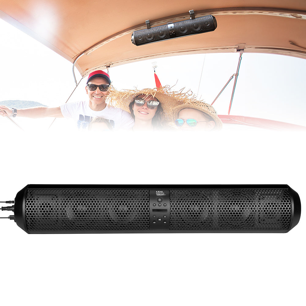 6 Speaker UTV Bluetooth Sound Bar for Boats - Kemimoto