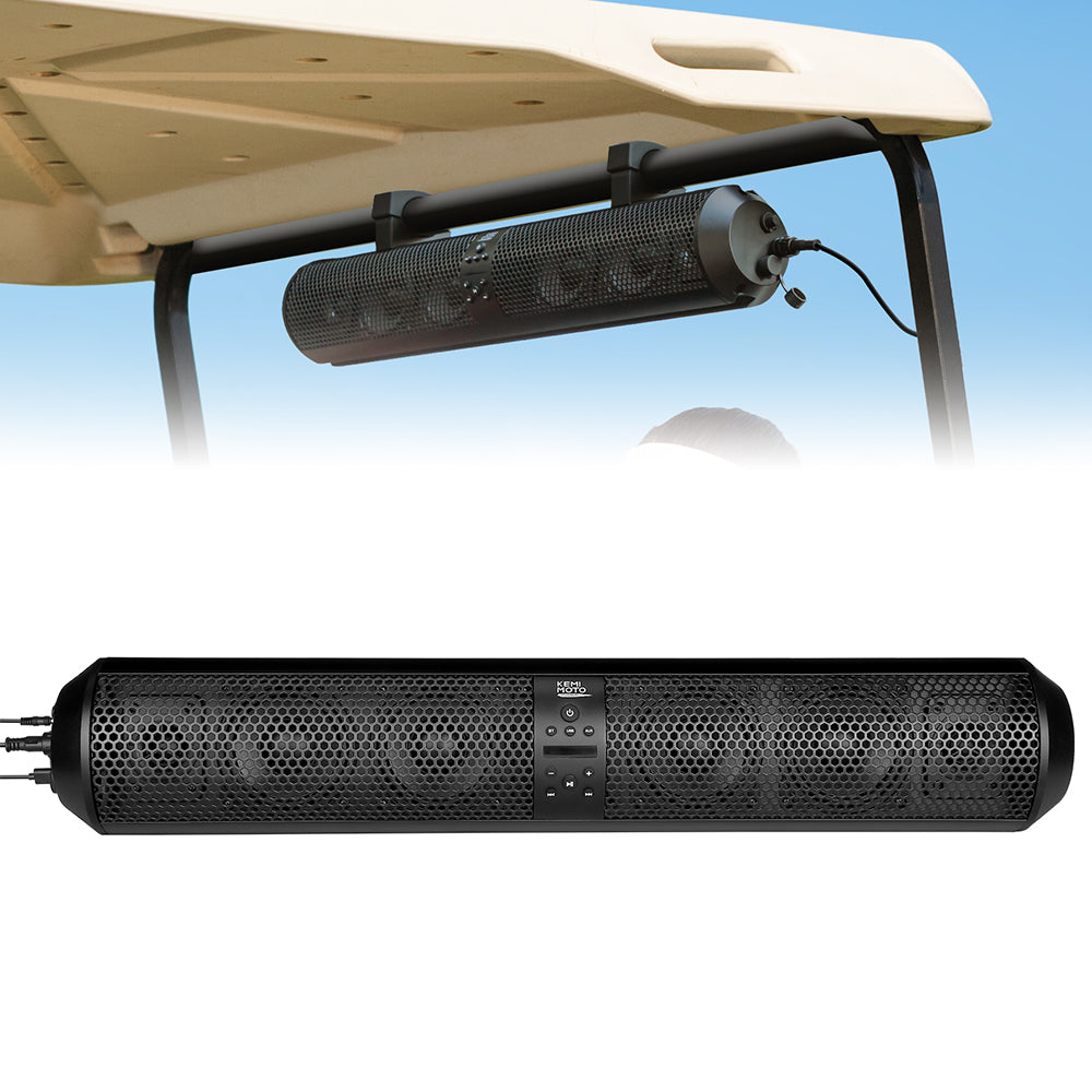 6 Speaker UTV Bluetooth Sound Bar for Golf Carts - Kemimoto