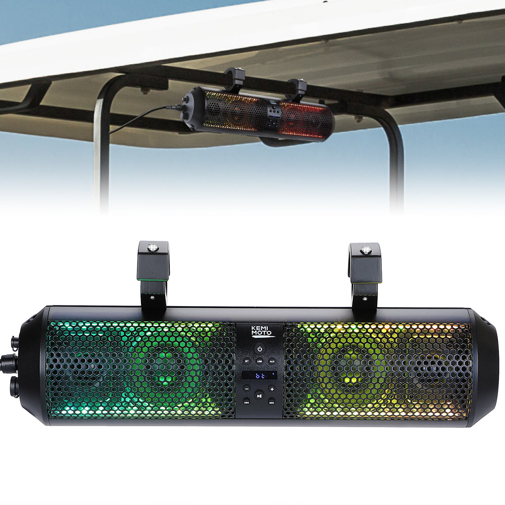 18" RGB Bluetooth Sound Bar for Golf Carts - Kemimoto