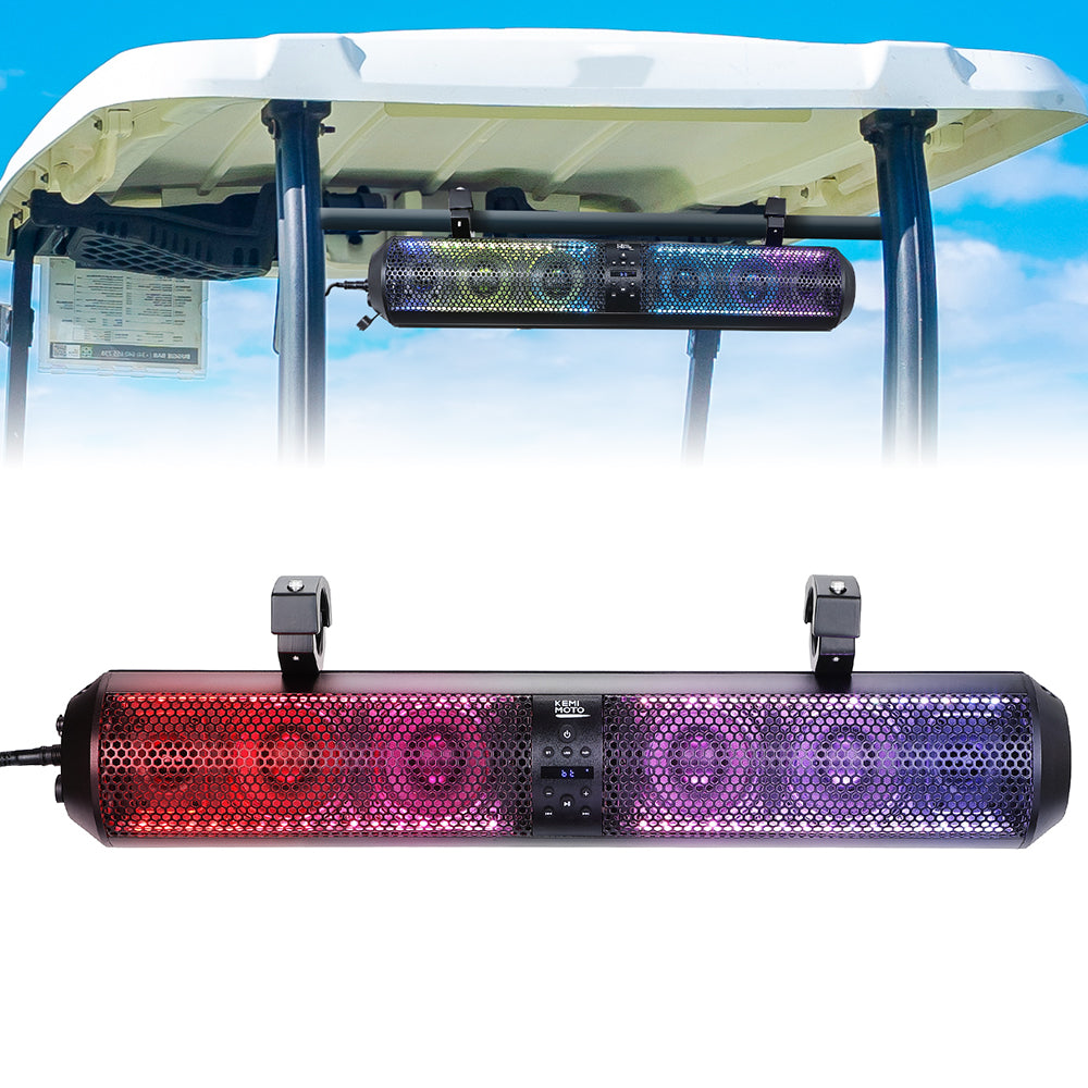 28 Inch RGB Bluetooth Soundbar for Golf Carts - Kemimoto