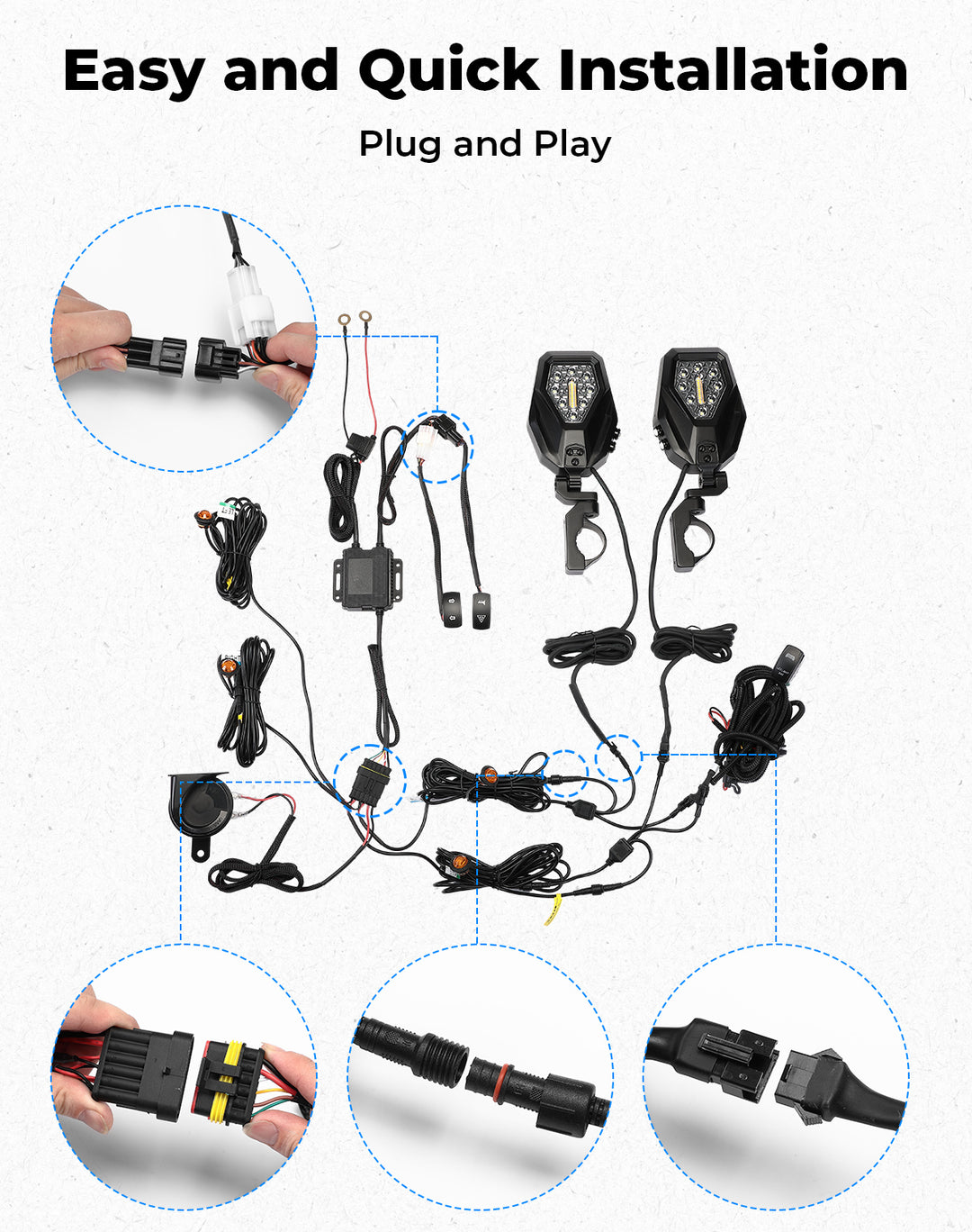 Turn Signal Harness: Synchronize KM Turn Signal Mirrors and Kits with One Switch