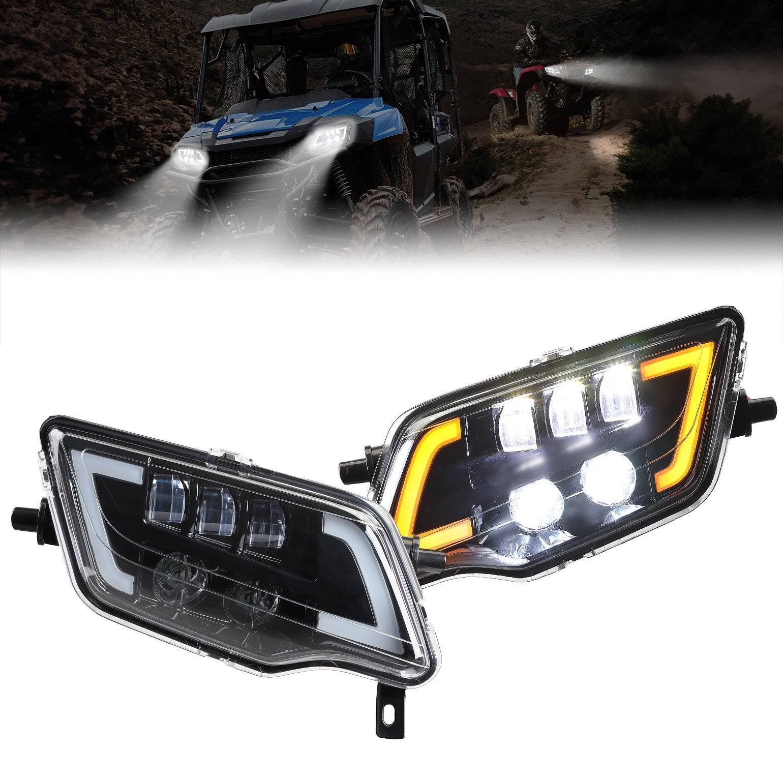 LED Headlight with Turn Signal for Pioneer 1000 700/ Talon 1000